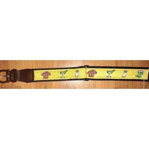 Novelty adjustable belt vintage Alynn yellow/black background Hawaiian shirt sal